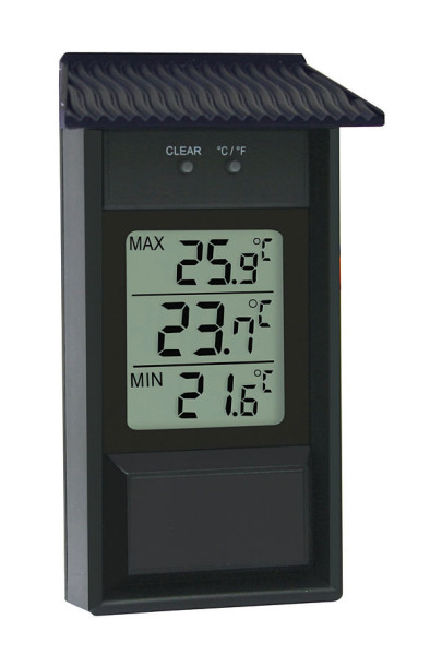 Max.- Min.-Thermometer digital, schwarz