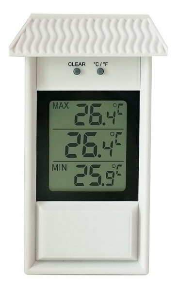 Max.- Min.-Thermometer digital, weiss