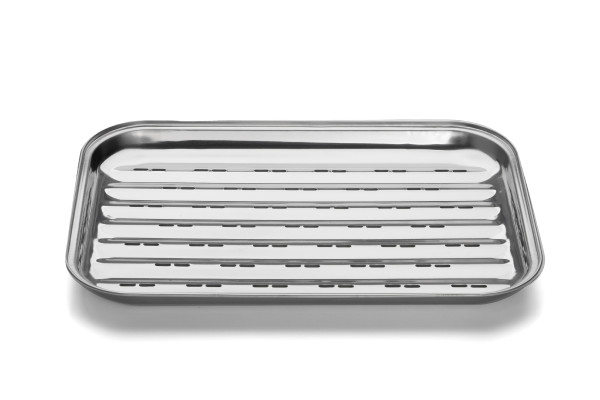 Grillschale aus Edelstahl 34,5 x 24 cm-Copy